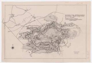 Grün- und Freiflächen, Prag: Lageplan, Skizze zur Grünflächenplanung Prag Nordwest 1:25000