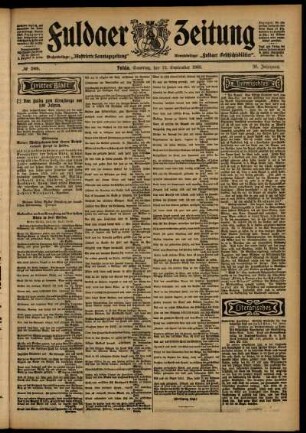 Dritte Ausgabe vom Samstag, den 12. September 1903.
