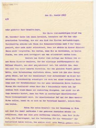 Brief an Jan Brandts Buys : 11.01.1917