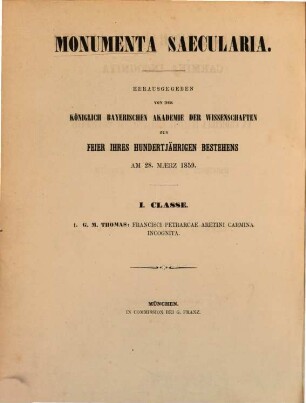 Francisci Petrarcae Aretini Carmina incognita