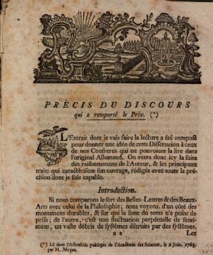 Dissertation qui a remporté le prix proposé par l'Académie royale des sciences et belles-lettres de Prusse, sur la nature, les especes, et les degrés de l'evidence : Avec les pieces qui ont concouru