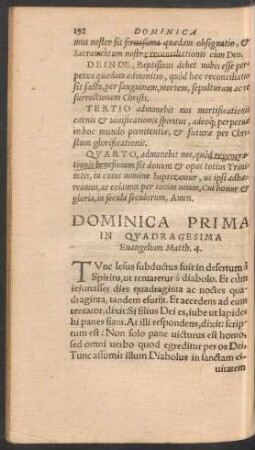Dominica Prima In Quadragesima ...