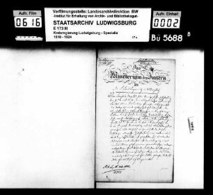 Konsistorialia, Oberamt Vaihingen