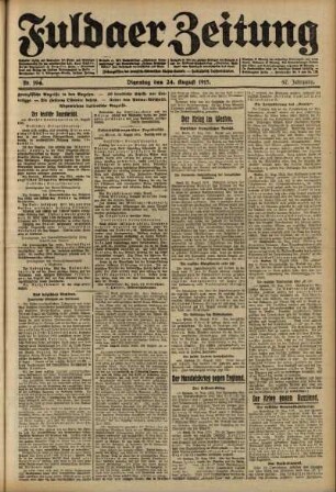 Ausgabe vom Dienstag, den 24. August 1915.
