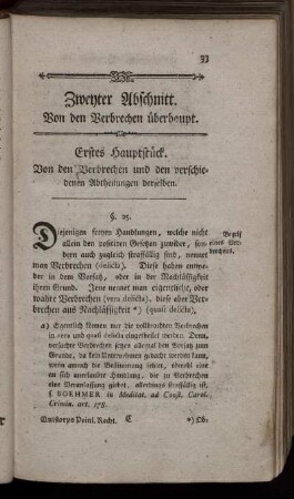 Zweyter Abschnitt. Von den Verbrechten überhaupt.