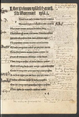 Liber Primus epistolarum Horatii.