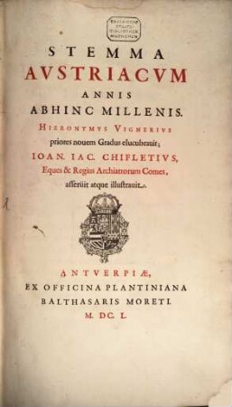 Stemma Austriacum Annis Abhinc Millenis