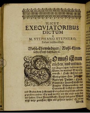 Ilicet Exequiatoribus Dictum