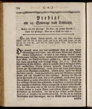 Predigt am 25. Sonntage nach Trinitatis. - Predigt am 26. Sonntage nach Trinitatis.