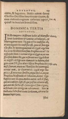 Dominica Tertia Adventus.