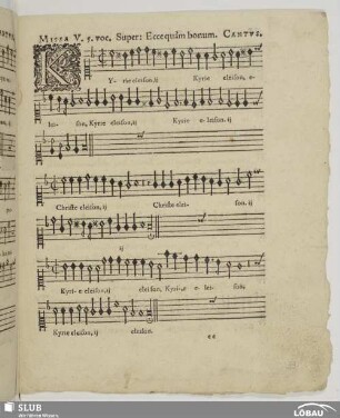 Missa V. 5. voc. super: Ecce quam bonum