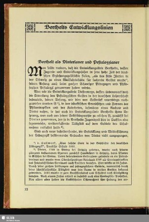 Berthelts Entwicklungslinien