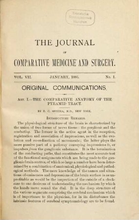 The Journal of comparative medicine and surgery. 7. 1886