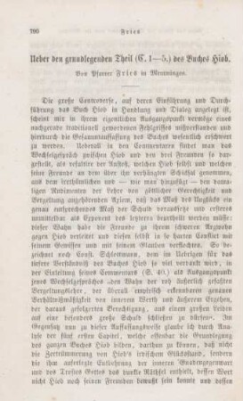 790-808 Ueber den grundlegenden Theil (C. 1-5) des Buches Hiob