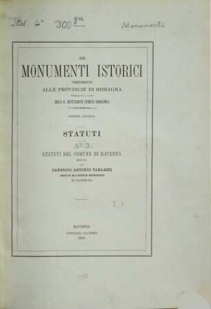 Statuti del Comune di Ravenna