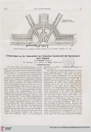12: Erinnerungen an die Studienfahrt der Deutschen Gesellschaft für Gartenkunst nach England, [5] : Hamptoncourt