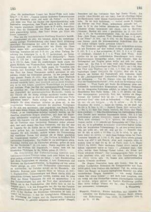 186-188 [Rezension] Nippold, Friedrich, Kleine Schriften zur inneren Geschichte des Katholizismus...