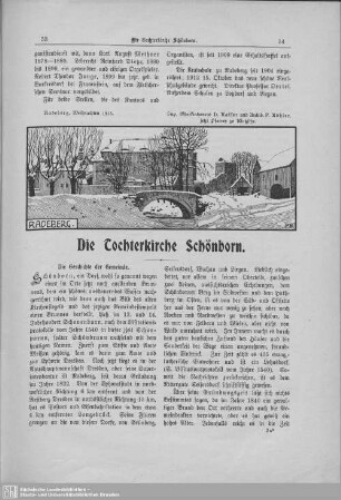 Die Tochterkirche Schönborn
