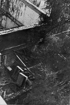 Zerstörungen Zweiter Weltkrieg - Luftangriff auf Karlsruhe am 02./03.09.1942. Luftschutz-Revier I. Heeresnebenzeugamt, Gottesauer Straße 4-6