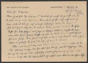 Brief an Ludwig Strecker (senior) an B. Schott's Söhne : 22.06.1946