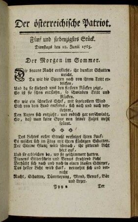 Fünf und siebenzigstes Stück. - Neun und siebenzigstes Stück.