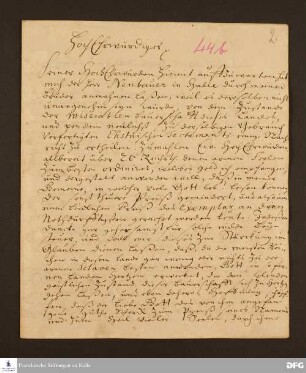 Bericht von Henrich Gutslaff an Heinrich Milde.