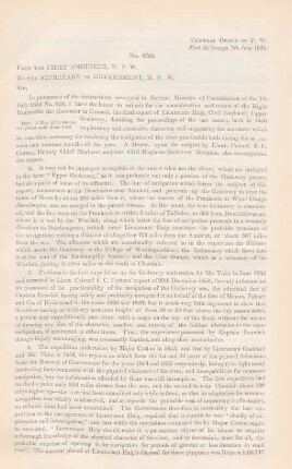 From the Chief Engineer, D. P. W. to the Secretary to Government, D. P. W. ...