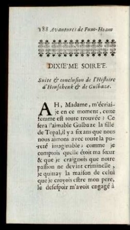Dixiéme Soirée.