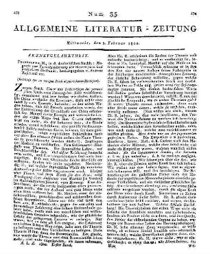 Magazin zur Vervollkommnung der theoretischen und praktischen Heilkunde etc. (Beschluß der im vorigen Stück abgebrochenen Recension.)