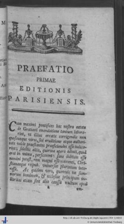 Praefatio primae editionis Parisiensis.