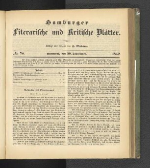 No. 78. 29. September 1852