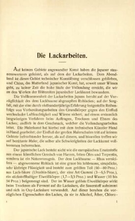 Die Lackarbeiten
