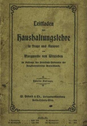 Leitfaden der Haushaltungslehre in Frage und Antwort