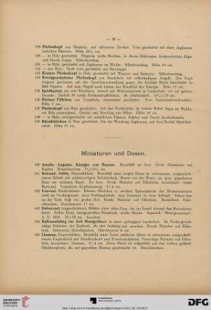 Miniaturen und Dosen (Nr. 140-227)