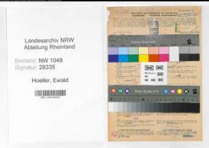Entnazifizierung Ewald Hoeller , geb. 22.05.1889 (Maurer)