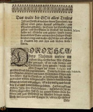 [Christliche Leich-Predigt.]