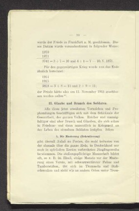 II. Glaube und Brauch des Soldaten