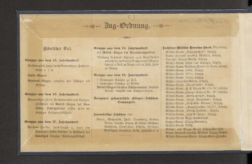 Zug-Ordnung.