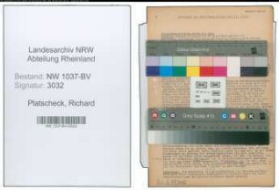 Entnazifizierung Richard Platscheck , geb. 00.00.0000 ()