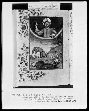 Deutsches Gebetbuch (Waldburg-Gebetbuch) — Jüngstes Gericht, Folio 70verso