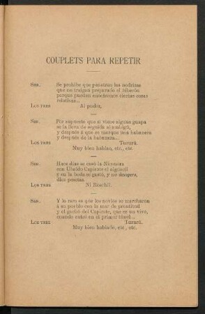 Couplets para repetir