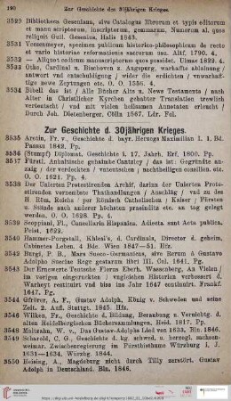 Zur Geschichte d. 30jährigen Krieges (Nr. 3535 - 3557)