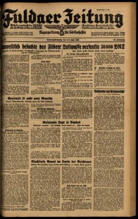 Ausgabe vom Samstag, den 07. Juni 1941.
