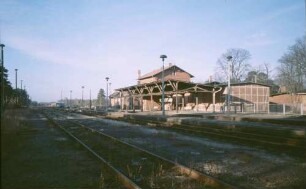 Altes Lager Bahnsteig Bahnsteigüberdachung Güterschuppen Empfangsgebäude