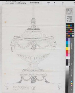 Tafeldekorationen Schale (1792) 1 : 1 65 x 47 Zeichnung Landsberg-Velen Nr. 742