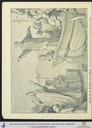 Illustration: Abfahrt des hl. Bonifatius von England.