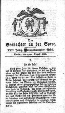 34. Stueck, 24. August 1818