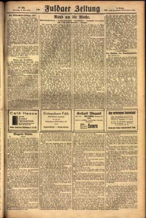 Zweite Ausgabe vom Sonntag, den 08. Mai 1927.