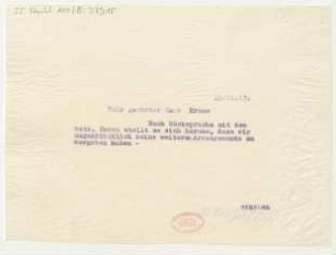 Brief an Emil Kross : 15.11.1913