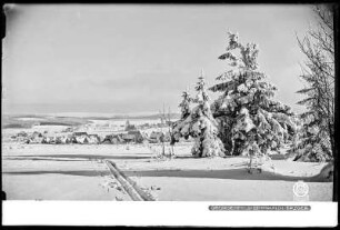 Zinnwald-Georgenfeld im Erzgebirge mit Schnee